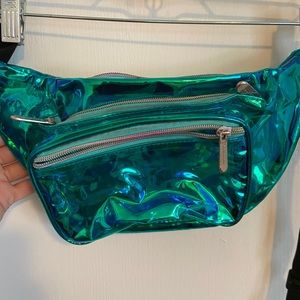 Teal Metallic Fanny Pack